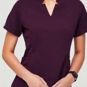 Figs Deep Purple Inala XL Short Sleeve Women's Scrub top